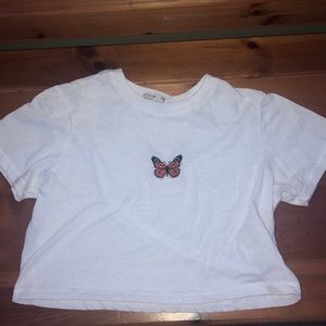 Cotton On Cropped Butterfly Tee